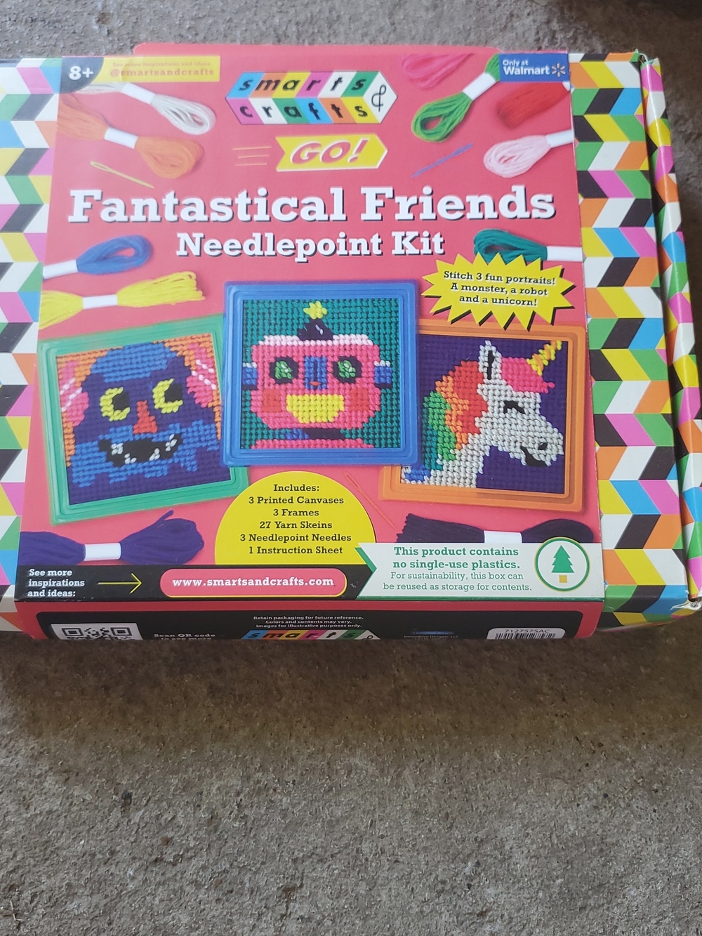 GO! Fantastical Friends Needlepoint Kit - Multicolor